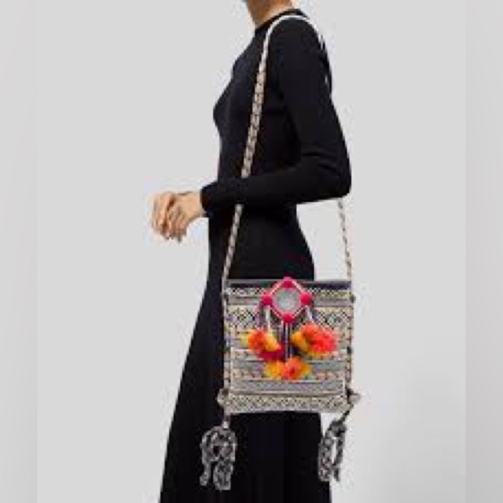Tory Burch Women’s Spring 2013 RARE Katie Fisherman Crossbody Bag Woven Tote